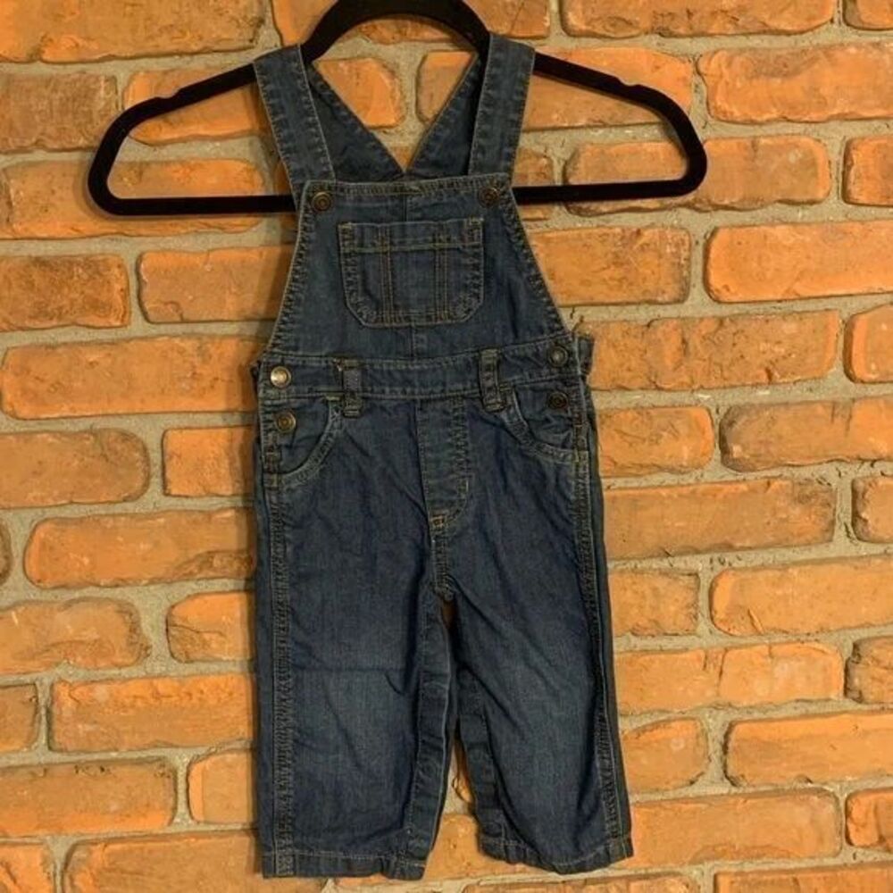 Carter's Overalls Baby Size 12 Months Blue Classic Denim Toddler Adjustable Jean
